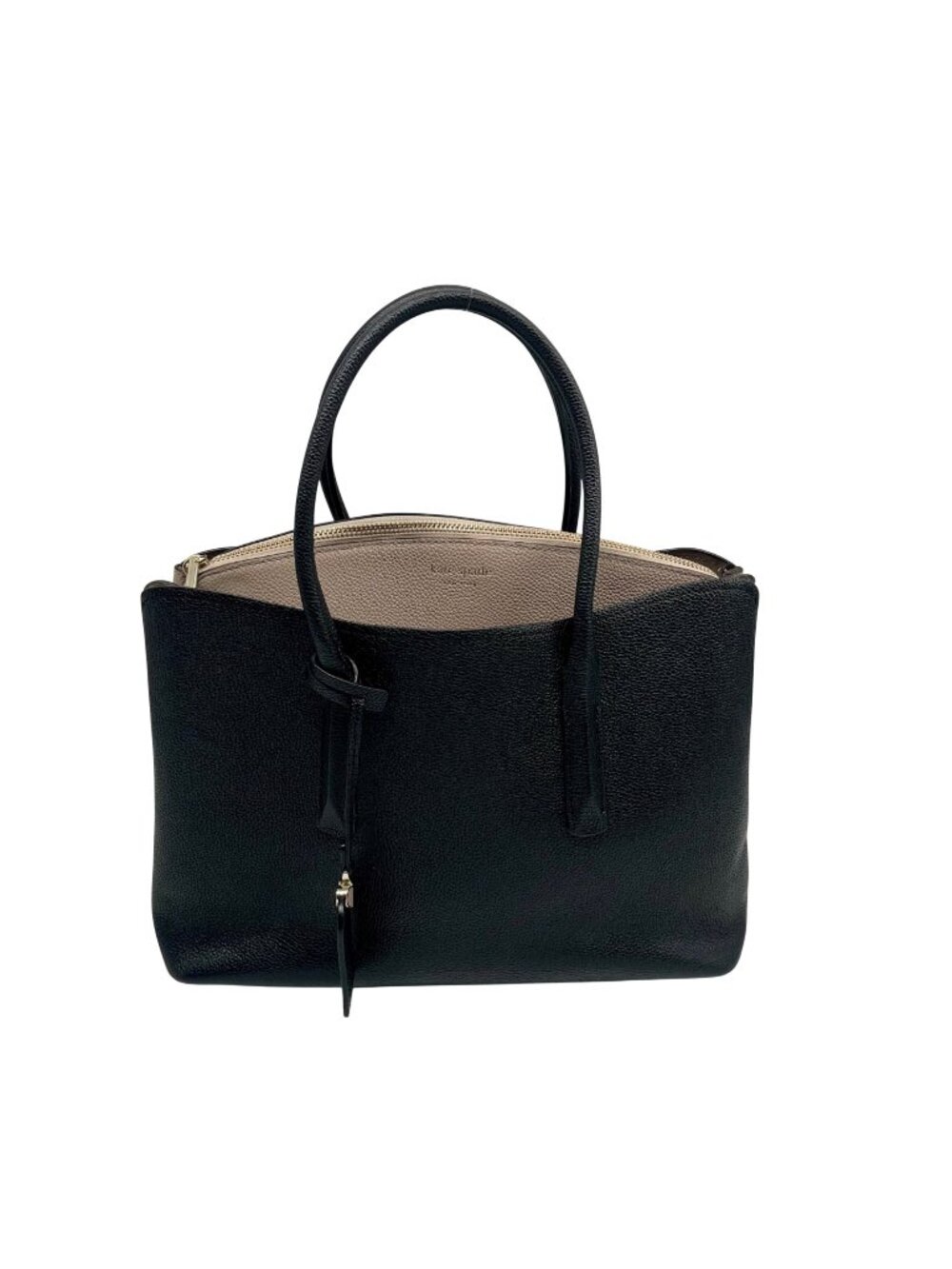 Kate Spade Black Pebbled Leather Margaux Satchel Bag